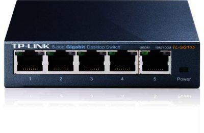 TP-LINK TL-SG105 5 Port Steel Gigabit Desktop Switch.